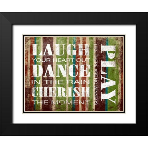 Play Inspirational Black Modern Wood Framed Art Print with Double Matting by Grey, Jace