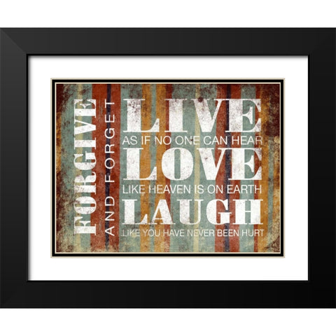 Forgive Inspirational Black Modern Wood Framed Art Print with Double Matting by Grey, Jace