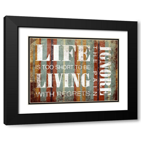 Ignore Inspirational Black Modern Wood Framed Art Print with Double Matting by Grey, Jace