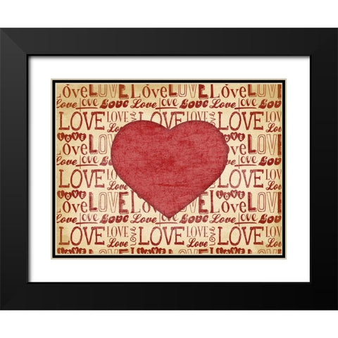 Love Black Modern Wood Framed Art Print with Double Matting by Grey, Jace