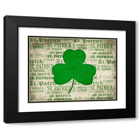Shamrock Black Modern Wood Framed Art Print with Double Matting by Grey, Jace