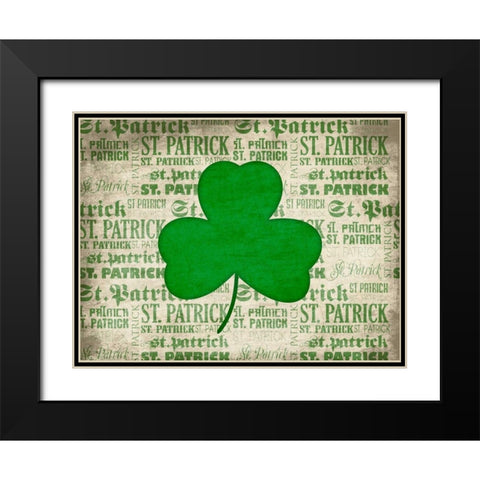 Shamrock Black Modern Wood Framed Art Print with Double Matting by Grey, Jace