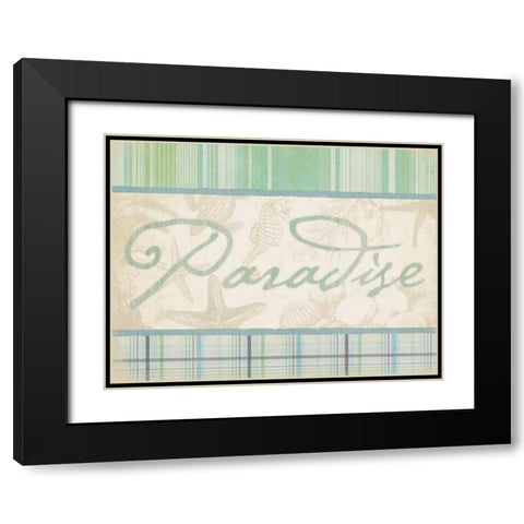 Paradise Black Modern Wood Framed Art Print with Double Matting by Grey, Jace