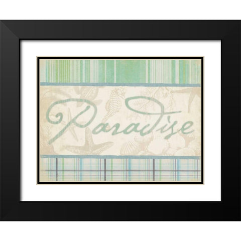 Paradise Black Modern Wood Framed Art Print with Double Matting by Grey, Jace