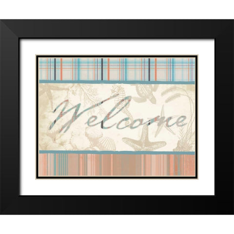 Welcome 2 Black Modern Wood Framed Art Print with Double Matting by Grey, Jace