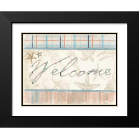 Welcome 3 Black Modern Wood Framed Art Print with Double Matting by Grey, Jace