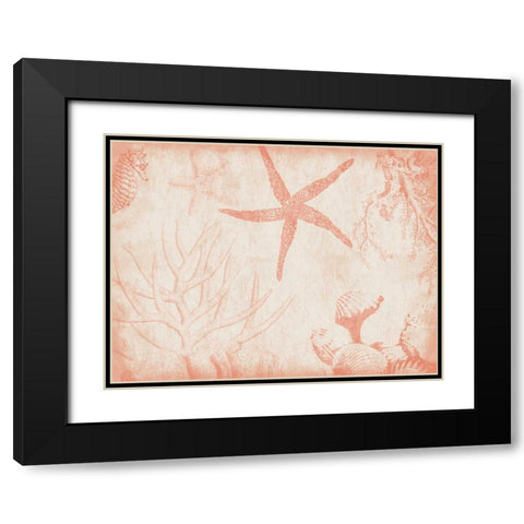 Sea Life in Beige 2 Black Modern Wood Framed Art Print with Double Matting by Grey, Jace