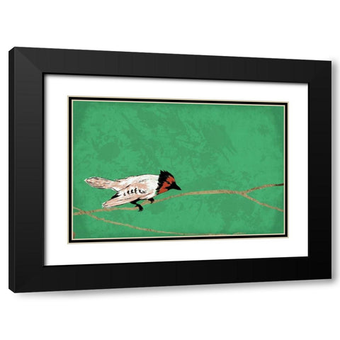 Birds B Black Modern Wood Framed Art Print with Double Matting by Grey, Jace