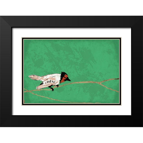 Birds B Black Modern Wood Framed Art Print with Double Matting by Grey, Jace