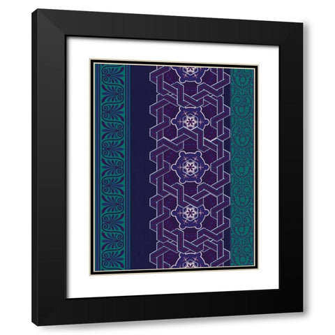 Patterns A2 Black Modern Wood Framed Art Print with Double Matting by Grey, Jace