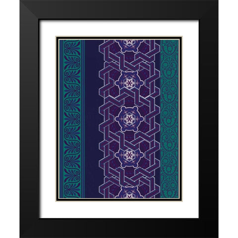 Patterns A2 Black Modern Wood Framed Art Print with Double Matting by Grey, Jace