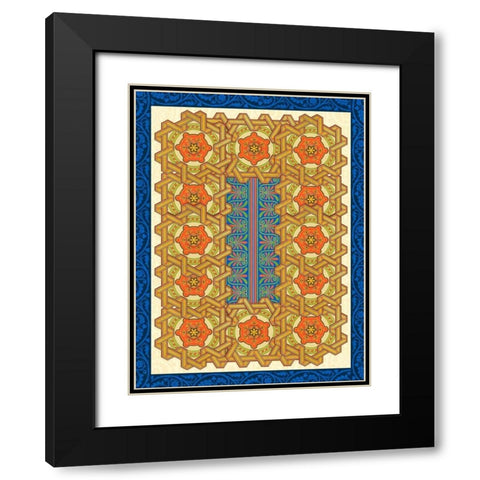 Patterns B Black Modern Wood Framed Art Print with Double Matting by Grey, Jace