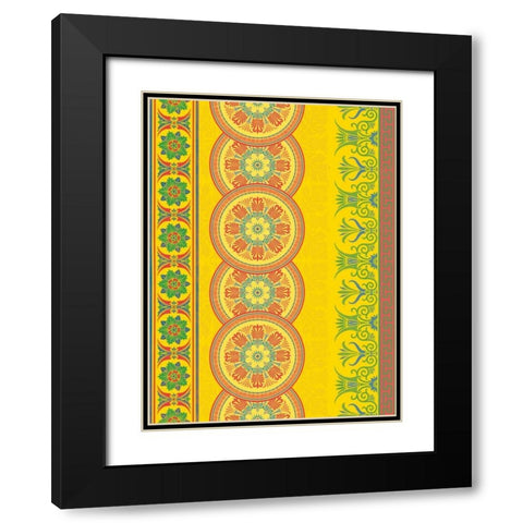 Patterns E Black Modern Wood Framed Art Print with Double Matting by Grey, Jace