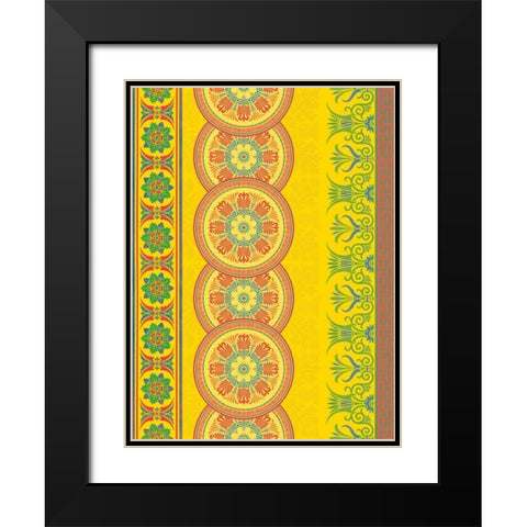 Patterns E Black Modern Wood Framed Art Print with Double Matting by Grey, Jace