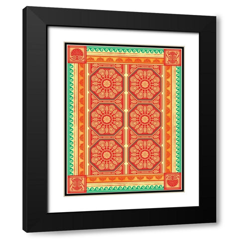 Patterns H Black Modern Wood Framed Art Print with Double Matting by Grey, Jace