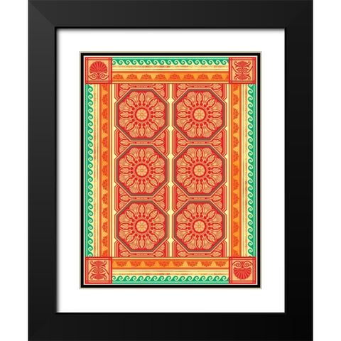 Patterns H Black Modern Wood Framed Art Print with Double Matting by Grey, Jace