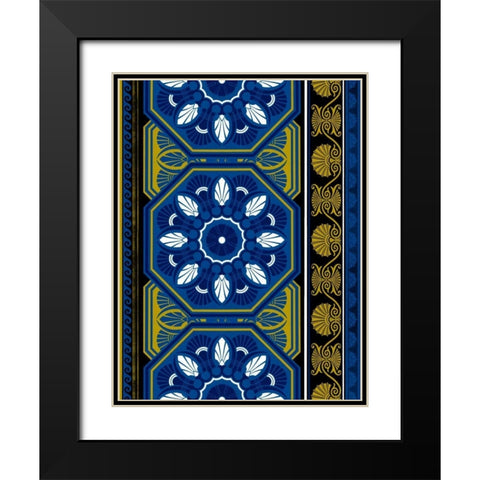 Patterns J3 Black Modern Wood Framed Art Print with Double Matting by Grey, Jace