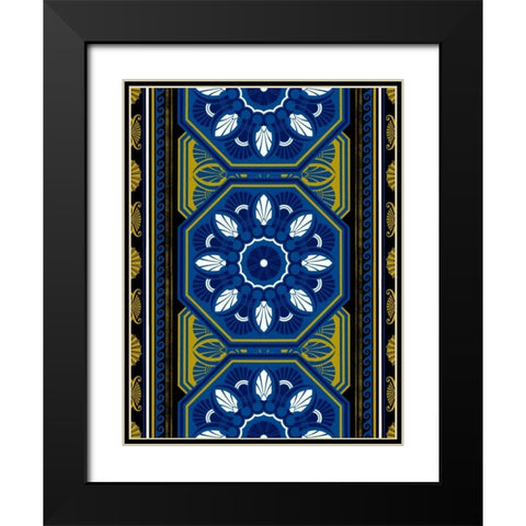 Patterns J4 Black Modern Wood Framed Art Print with Double Matting by Grey, Jace