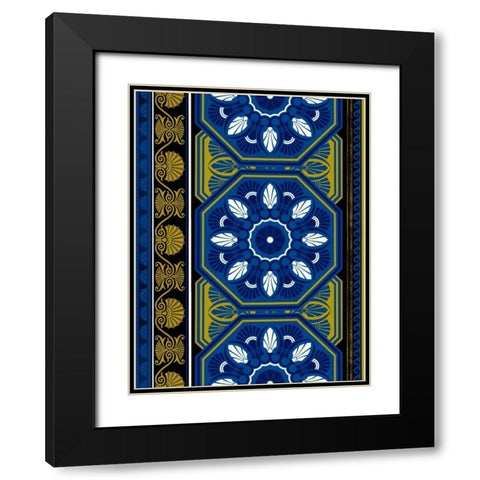 Patterns Black Modern Wood Framed Art Print with Double Matting by Grey, Jace