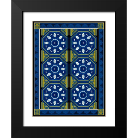 Patterns K2 Black Modern Wood Framed Art Print with Double Matting by Grey, Jace