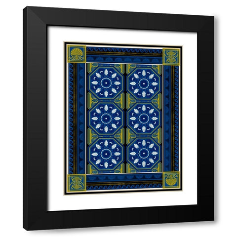 Patterns K Black Modern Wood Framed Art Print with Double Matting by Grey, Jace