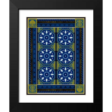 Patterns K Black Modern Wood Framed Art Print with Double Matting by Grey, Jace