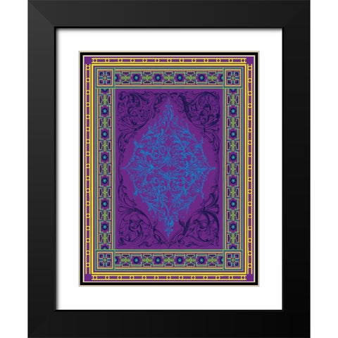 Patterns L Black Modern Wood Framed Art Print with Double Matting by Grey, Jace
