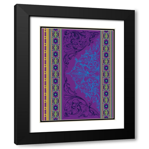 Patterns M Black Modern Wood Framed Art Print with Double Matting by Grey, Jace