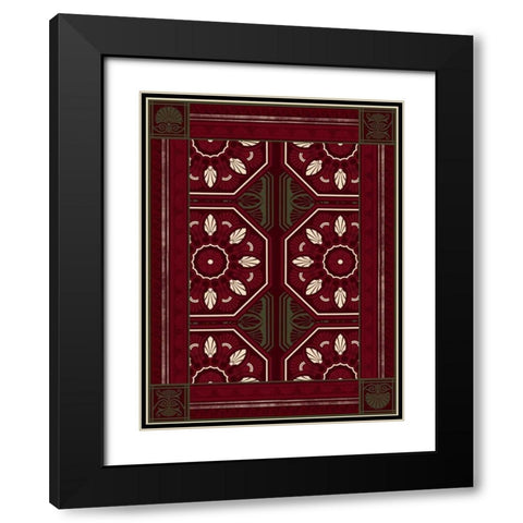 Patterns N2 Black Modern Wood Framed Art Print with Double Matting by Grey, Jace