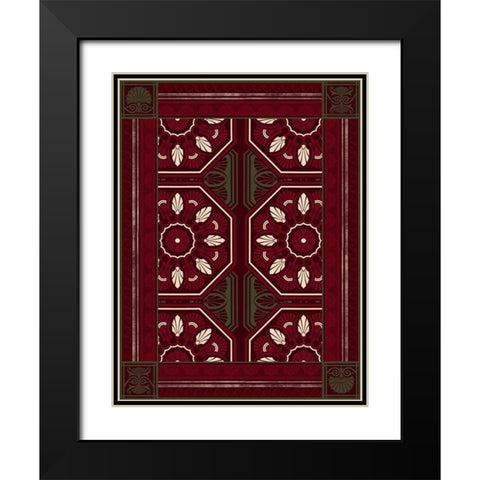 Patterns N2 Black Modern Wood Framed Art Print with Double Matting by Grey, Jace