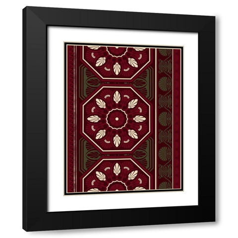 Patterns P2 Black Modern Wood Framed Art Print with Double Matting by Grey, Jace