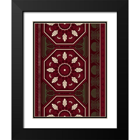 Patterns P2 Black Modern Wood Framed Art Print with Double Matting by Grey, Jace