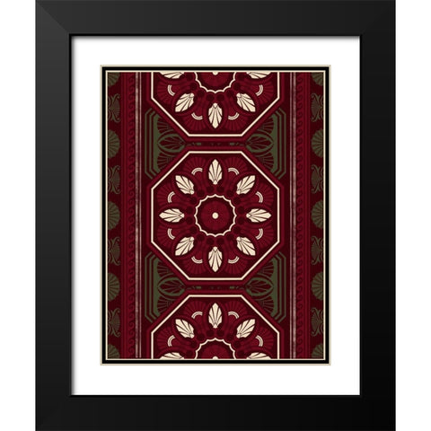 Patterns P3 Black Modern Wood Framed Art Print with Double Matting by Grey, Jace