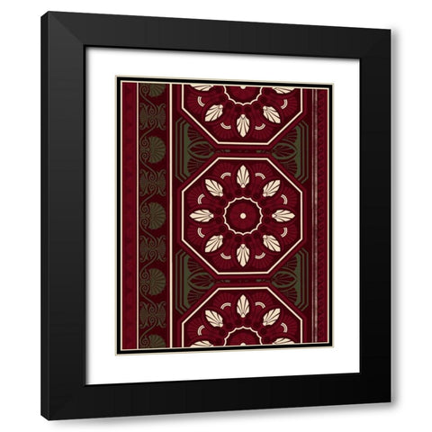 Patterns P Black Modern Wood Framed Art Print with Double Matting by Grey, Jace