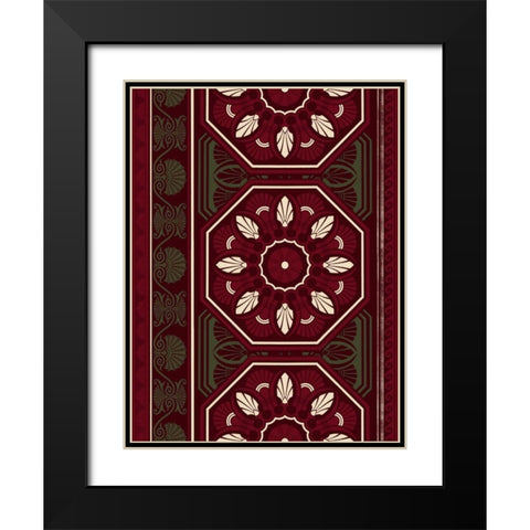 Patterns P Black Modern Wood Framed Art Print with Double Matting by Grey, Jace