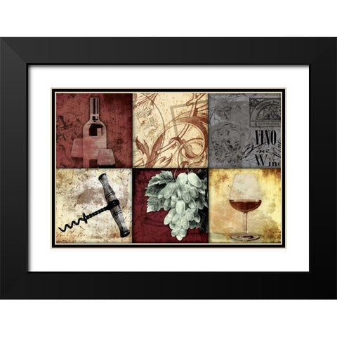 Wine Patch 2 Black Modern Wood Framed Art Print with Double Matting by Grey, Jace