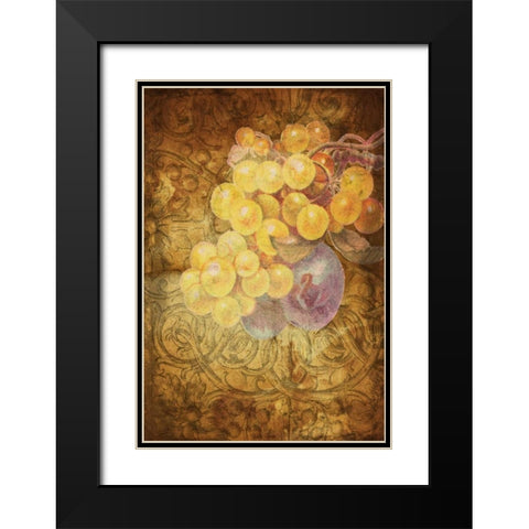 Grapes D Black Modern Wood Framed Art Print with Double Matting by Grey, Jace