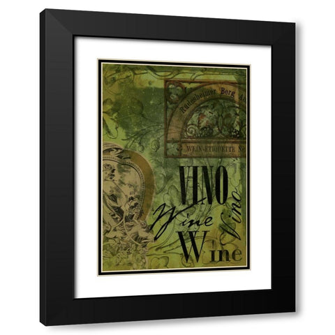 Vino Black Modern Wood Framed Art Print with Double Matting by Grey, Jace