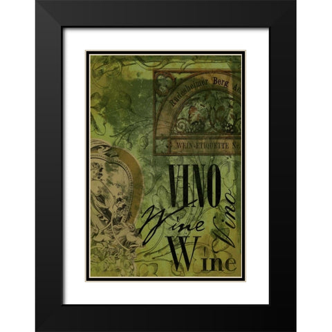 Vino Black Modern Wood Framed Art Print with Double Matting by Grey, Jace