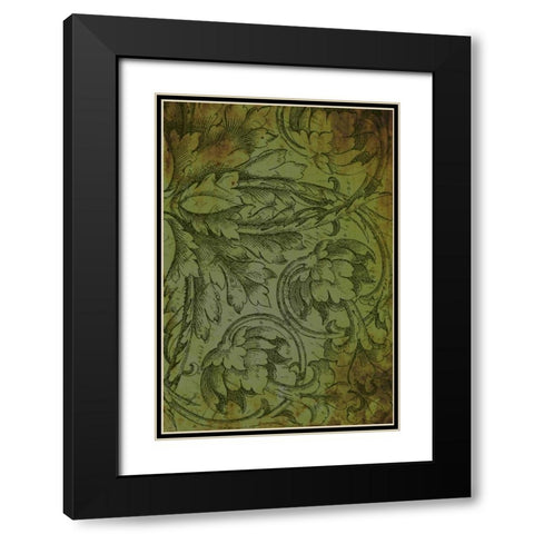 Pattern H Black Modern Wood Framed Art Print with Double Matting by Grey, Jace