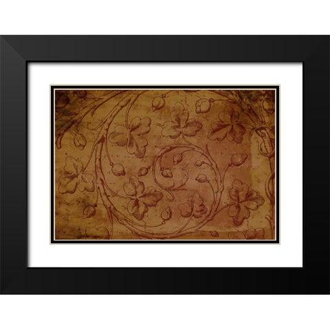 Pattern J Black Modern Wood Framed Art Print with Double Matting by Grey, Jace