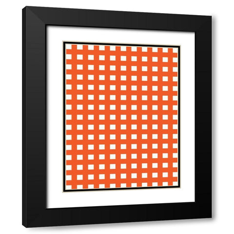 Patterns Orange Black Modern Wood Framed Art Print with Double Matting by Grey, Jace