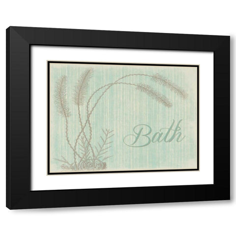 Bath B Black Modern Wood Framed Art Print with Double Matting by Grey, Jace
