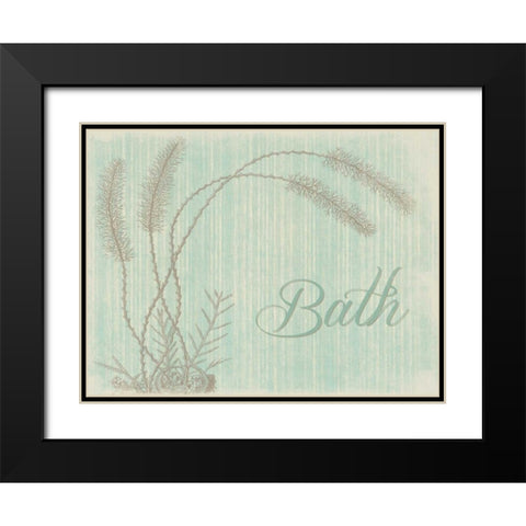 Bath B Black Modern Wood Framed Art Print with Double Matting by Grey, Jace