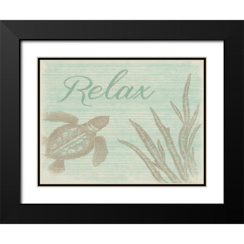 Relax C Black Modern Wood Framed Art Print with Double Matting by Grey, Jace