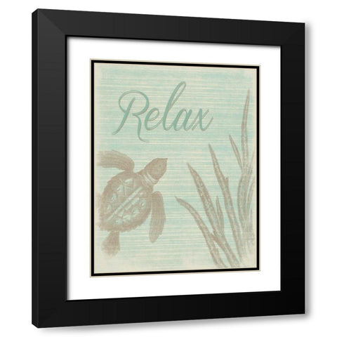 Relax Black Modern Wood Framed Art Print with Double Matting by Grey, Jace