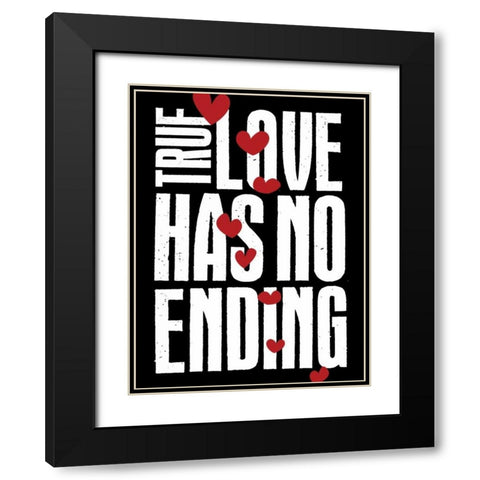 No Ending E Black Modern Wood Framed Art Print with Double Matting by Grey, Jace