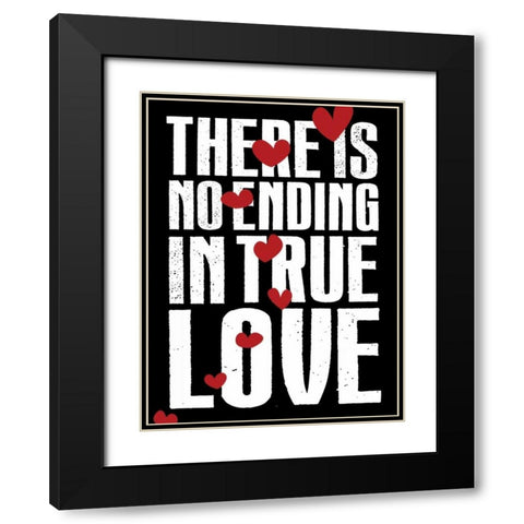 No Ending F Black Modern Wood Framed Art Print with Double Matting by Grey, Jace
