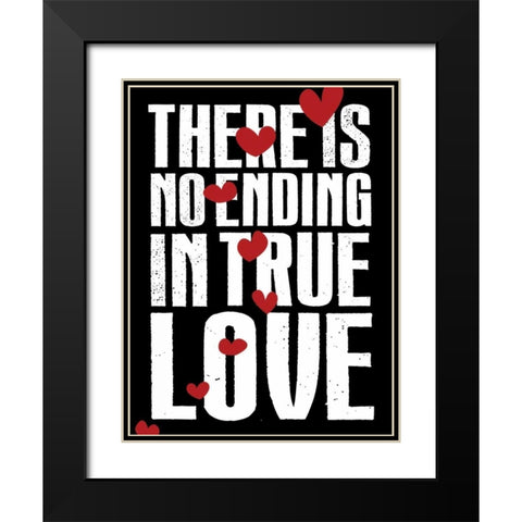 No Ending F Black Modern Wood Framed Art Print with Double Matting by Grey, Jace