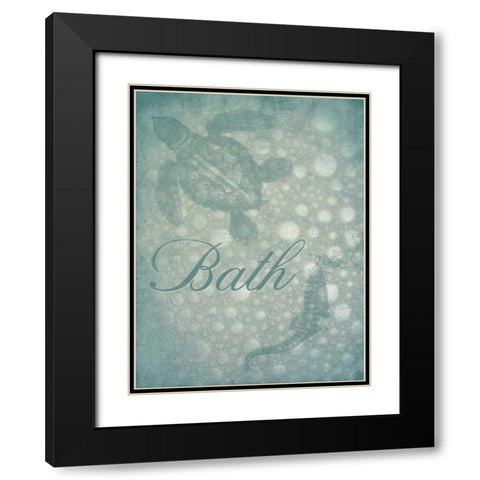 Sea Bath Black Modern Wood Framed Art Print with Double Matting by Grey, Jace